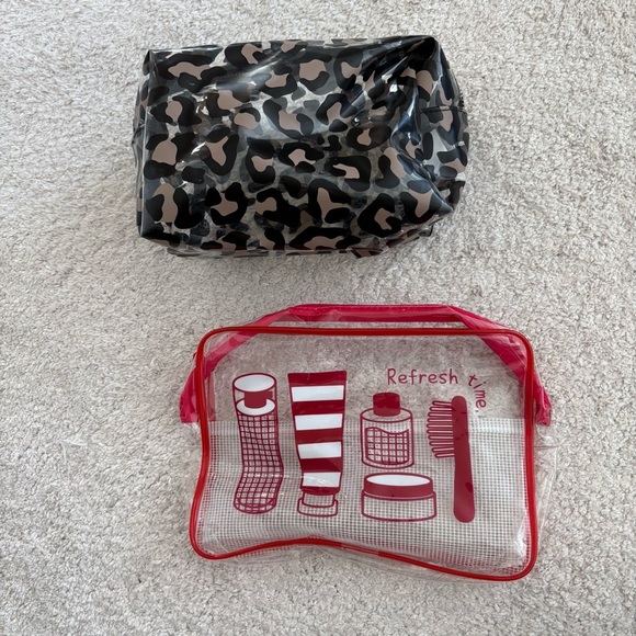 Handbags - Clear Travel Zip Toiletry Bag Set
